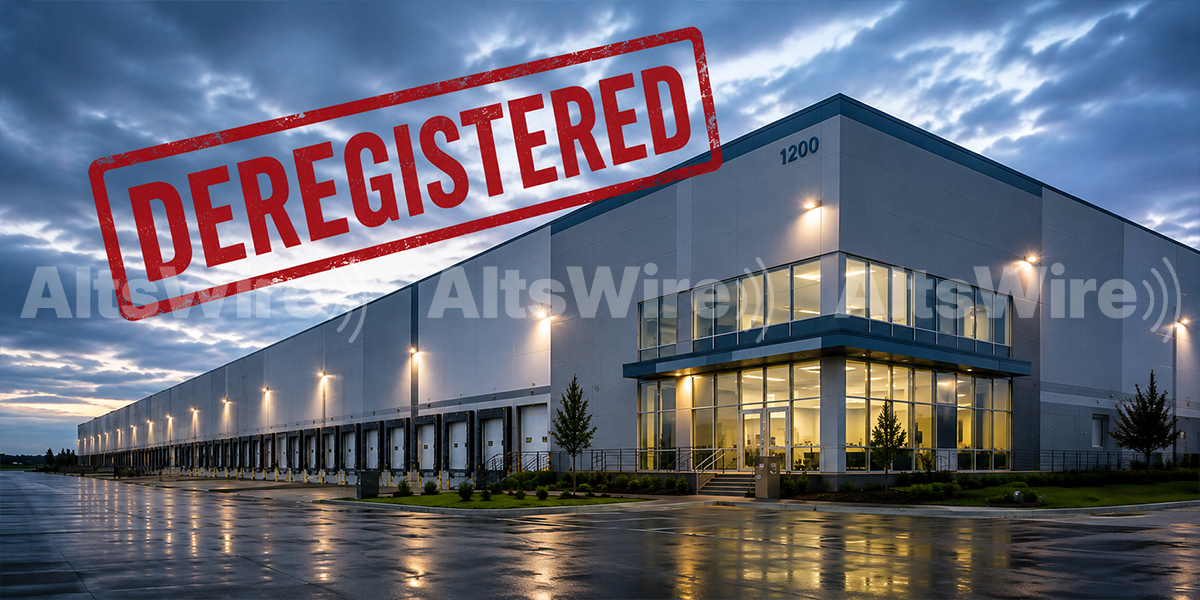 BGO Industrial REIT Deregisters With SEC, Ending a Program That Never Gained Distribution Traction